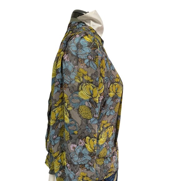 Hinge Womens Floral Button-Down Blouse S - Picture 2 of 5